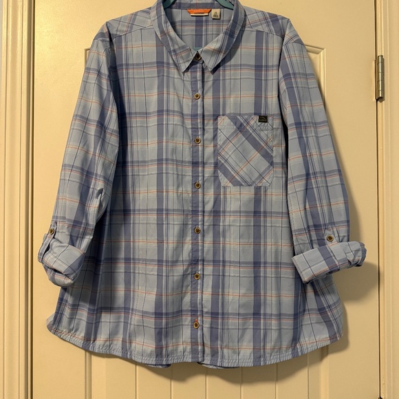 L.L.Bean Women’s Plus Long Sleeve Button Down Plaid Blouse Shirt Size 3XL - Picture 1 of 7